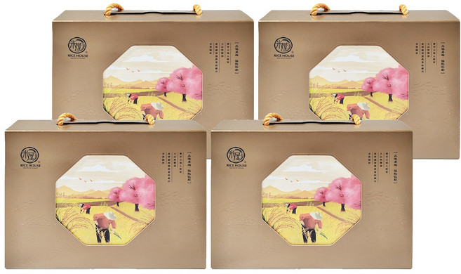 RICE HOUSE 米屋 金盈滿屋手提禮盒 馥米300g 3入, 4盒