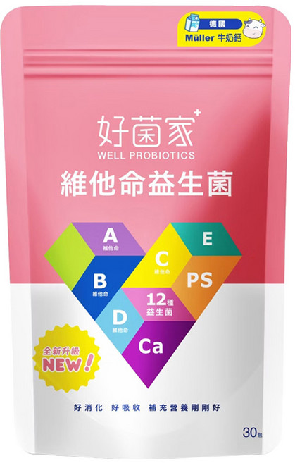 好菌家 維他命益生菌, 30包, 1袋