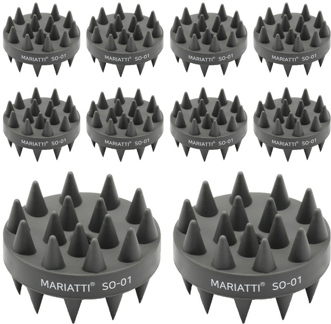 Mariatti 洗髮刷 頭皮按摩球, 深灰色, 10個