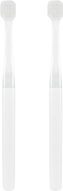 MUJI 無印良品 可替換刷頭的牙刷 寬刷頭/一般刷毛 白色, 2支, 1入