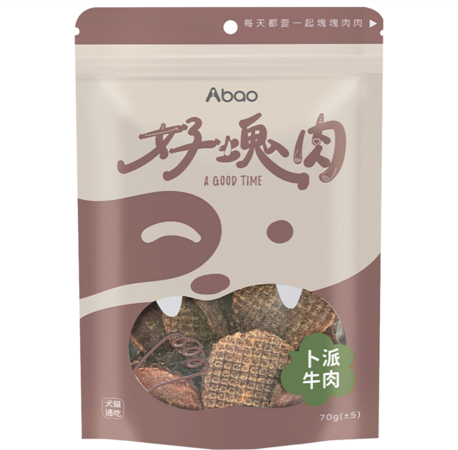 Abao 阿寶 好塊肉點心系列, 卜派牛肉, 70g, 1包