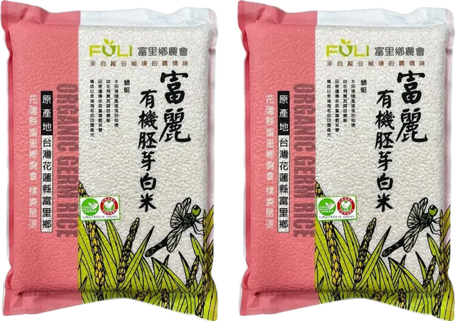 富里鄉農會 有機胚芽白米, 2kg, 2袋