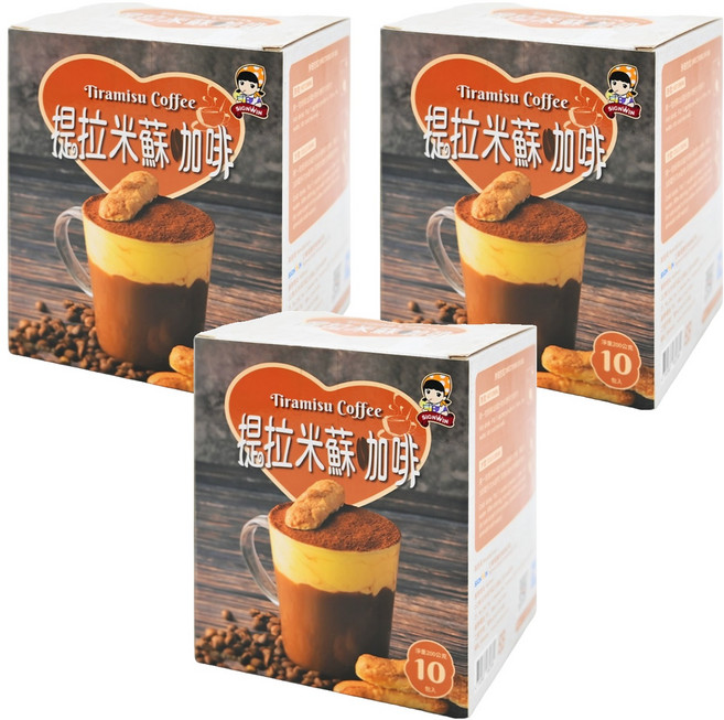 SIGNWIN 三得冠 提拉米蘇咖啡粉, 20g, 10包, 3盒