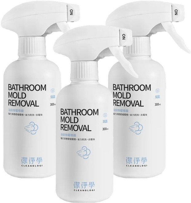 CLEANOLOGI 潔淨學 浴廁除霉噴霧, 3瓶, 300ml