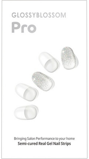 GLOSSYBLOSSOM Baking 美甲貼紙 Set 28入, 永恆白款, 1組