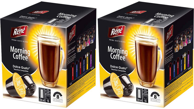 Rene Dolce Gusto 相容膠囊咖啡 Morning Cafe, 16入, 7g, 2個