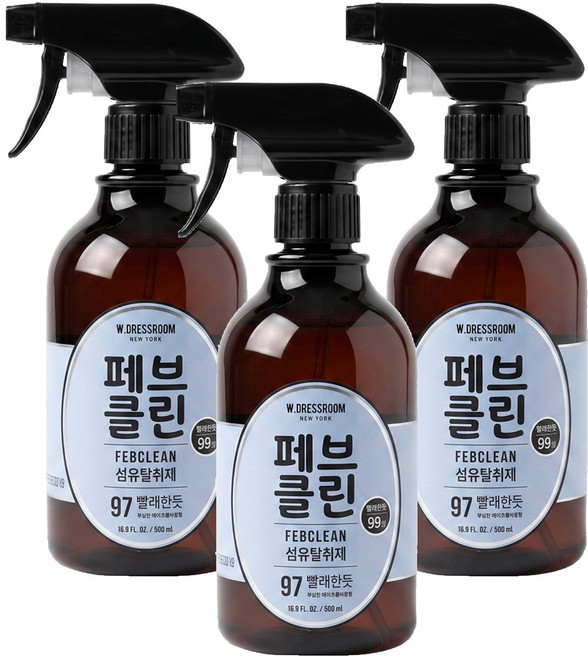 W.DRESSROOM 多麗絲 除臭噴霧 No.97四月柔棉, 500ml, 3瓶