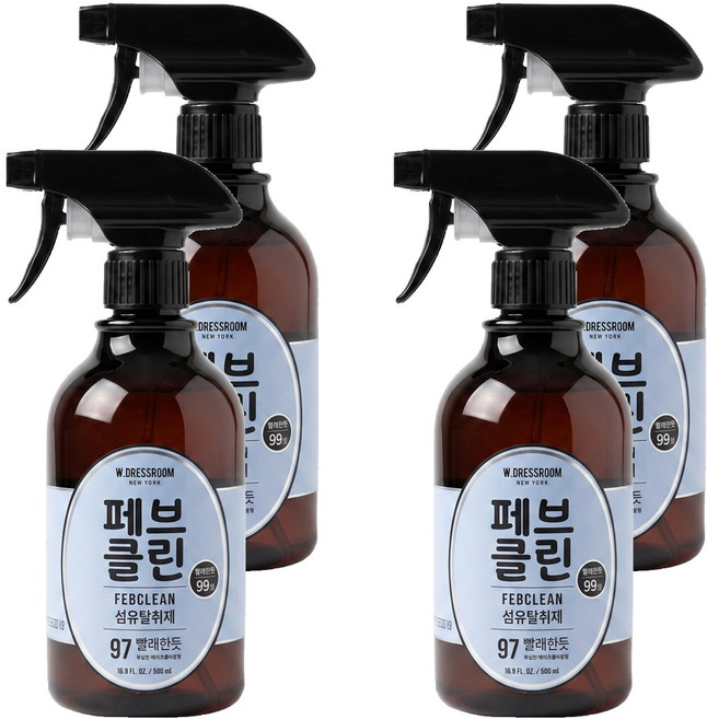 W.DRESSROOM 多麗絲 除臭噴霧 No.97四月柔棉, 500ml, 4瓶
