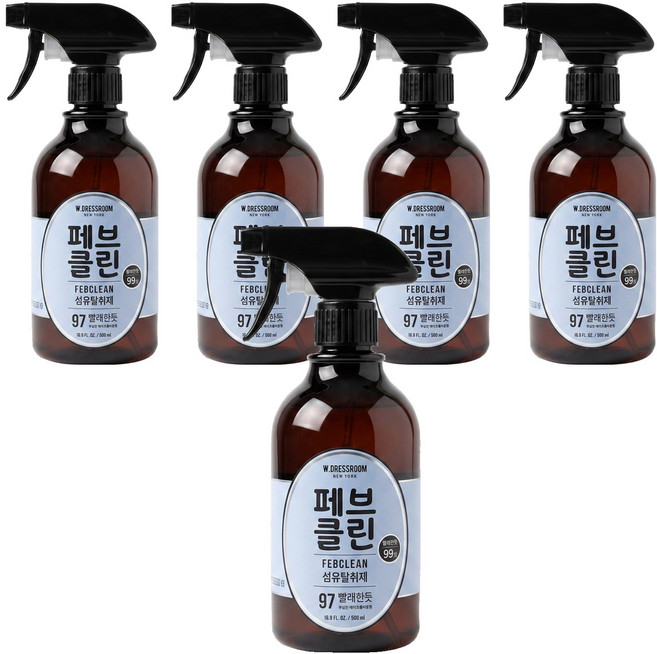 W.DRESSROOM 多麗絲 除臭噴霧 No.97四月柔棉, 500ml, 5瓶