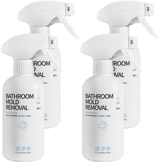 CLEANOLOGI 潔淨學 浴廁除霉噴霧, 4瓶, 300ml