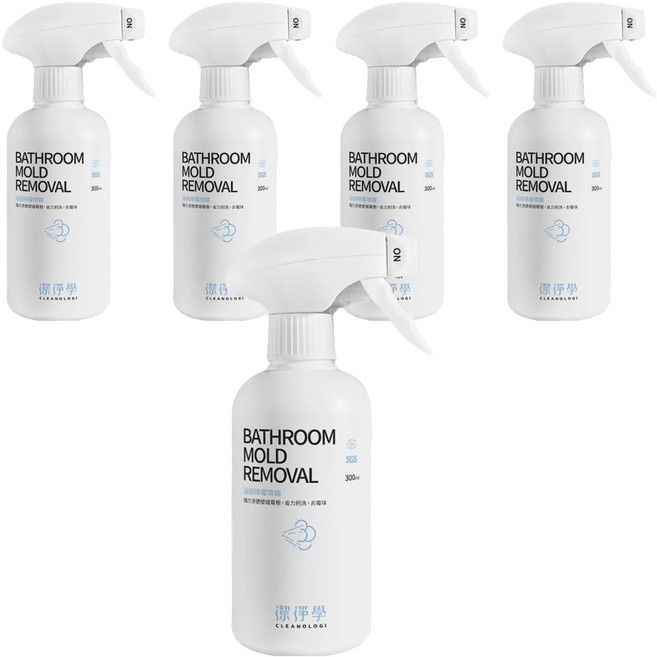 CLEANOLOGI 潔淨學 浴廁除霉噴霧, 5瓶, 300ml