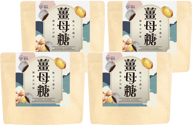 CHILL 愛吃 薑母糖, 100g, 4包