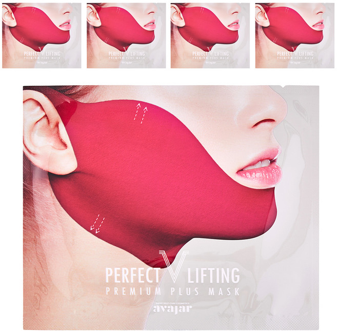 Avaazar Perfect V Lifting 高級活動面膜, 5入, 1組