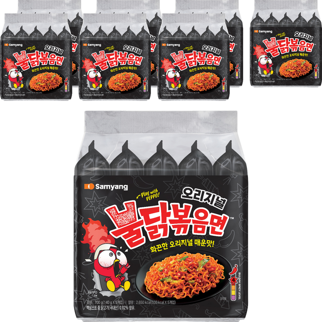 Buldak Ramen 火辣雞肉風味鐵板炒麵 140g, 40入
