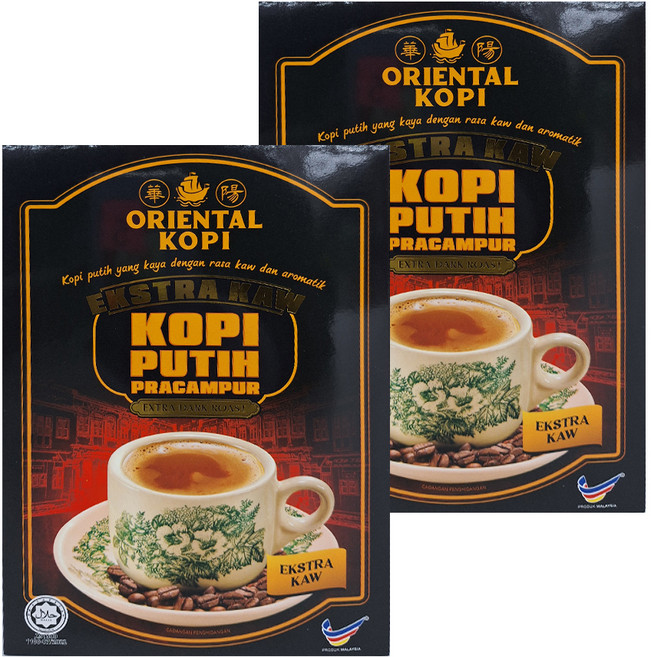 ORIENTAL KOPI 華陽 南洋風味白咖啡 三合一 特濃風味, 40g, 10條, 2盒