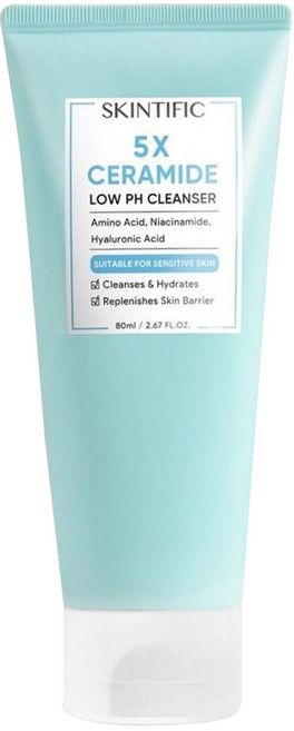SKINTIFIC 5X 神經醯胺洗面乳, 80ml, 1條