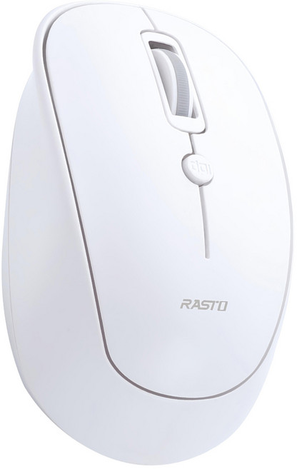 RASTO Bluetooth 滑鼠 四鍵式 超靜音 白色 1600 DPI RM9