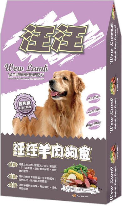 BENEFIT 斑尼菲 成犬用 汪汪輕狗食 乾糧, 15kg, 1個, 羊肉