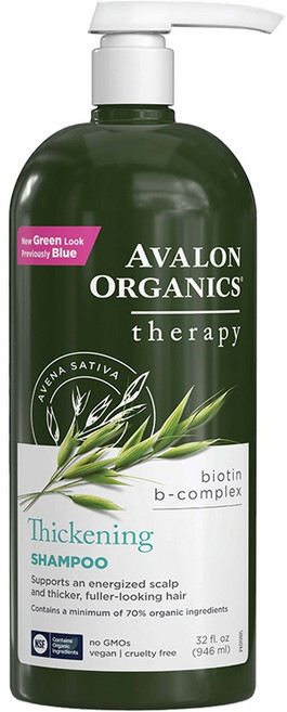 AVALON ORGANICS 湛藍B群健髮精油洗髮精, 946ml, 1瓶