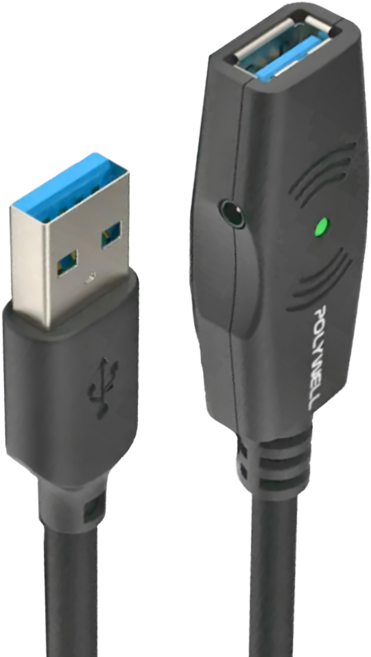 POLYWELL 寶利威爾 USB3.0延長線 加IC PW15-W45-M310, 10m, 1條