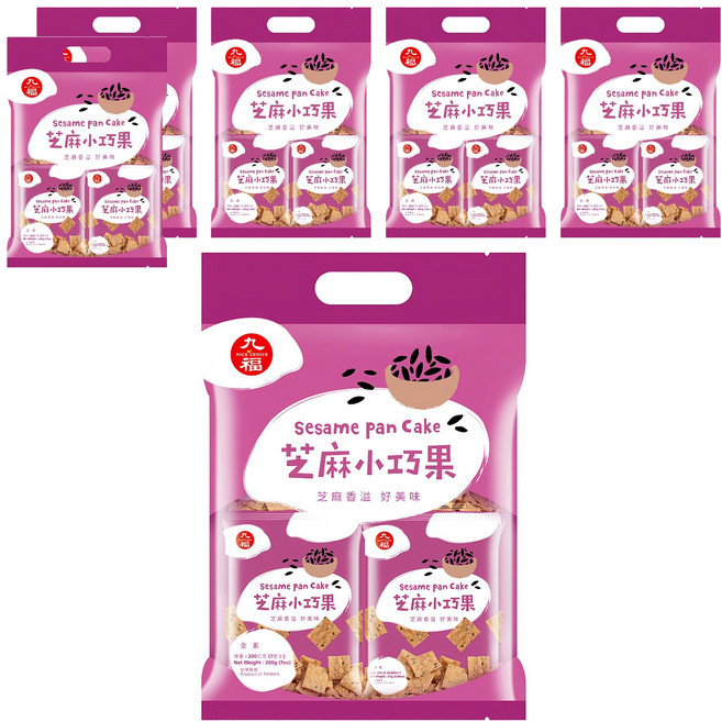 九福 芝麻小巧果, 200g, 6袋