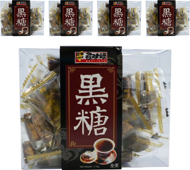 台灣尋味錄 原味黑糖, 210g, 5盒