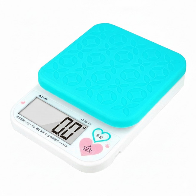 Dr.AV 聖岡科技 日式高精準度電子秤, 3kg, 白色 + 藍色, MA-1Q