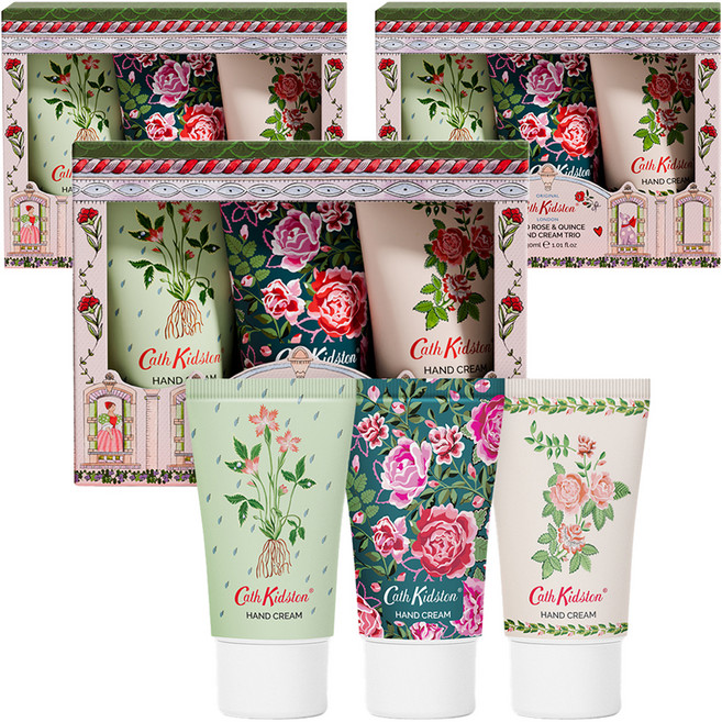 Cath Kidston 野玫瑰與皇后護手霜三人組保養套組, 3套
