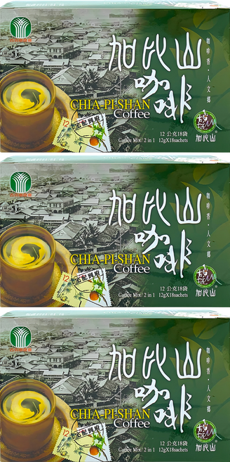 古坑鄉農會 加比山 二合一即溶咖啡, 12g, 18包, 3盒