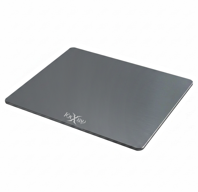 FOXXRAY 狐鐳 銀毅迅狐鋁合金電競鼠墊, 灰色, 1個