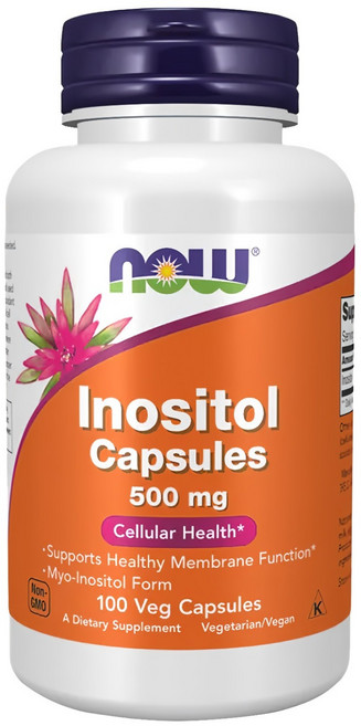 NOW Foods 台灣公司貨 肌醇膠囊, 500mg, 100顆, 1罐