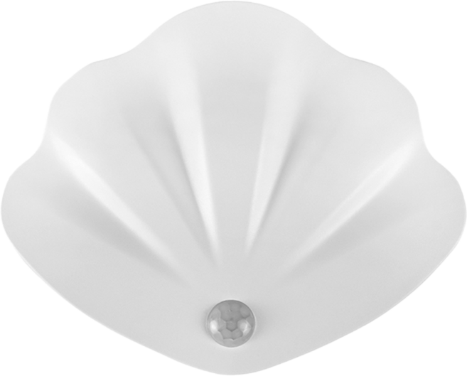 aibo 簡約貝殼 充電磁吸式 LED 感應燈/壁燈, 白色 + 三色光