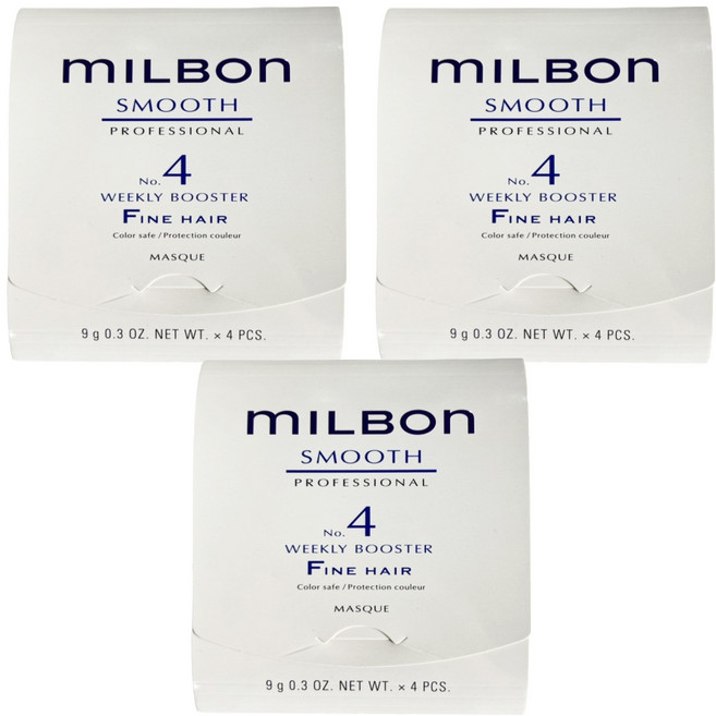 mILBOn 絲柔護髮系列 NO.4 細軟髮 4個, 3組, 36g