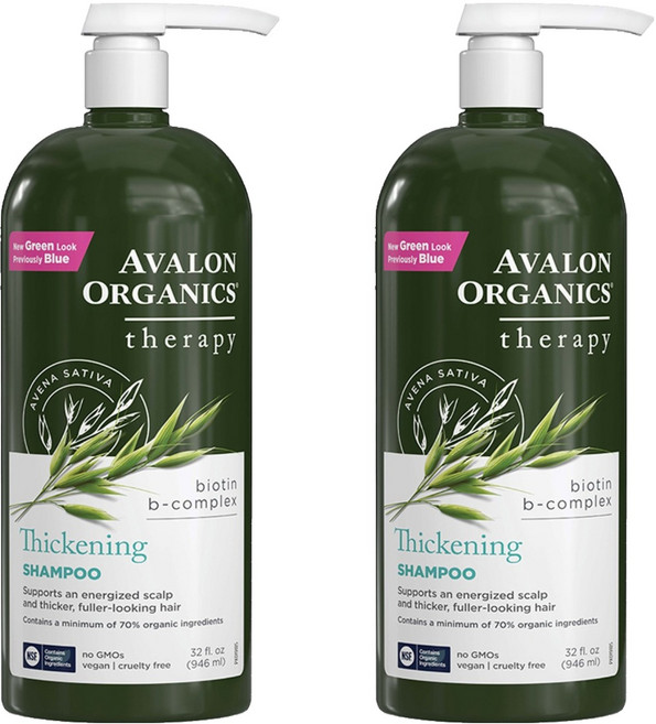 AVALON ORGANICS 湛藍B群健髮精油洗髮精, 946ml, 2瓶