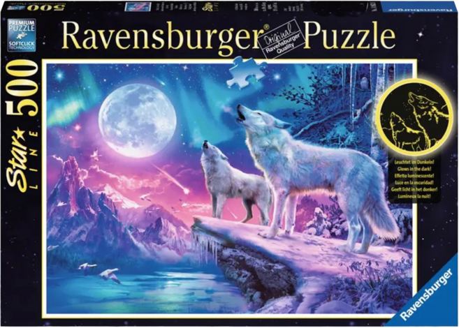 Ravensburger 維寶 拼圖 夜光版 暮光嚎叫, 500片, 1盒