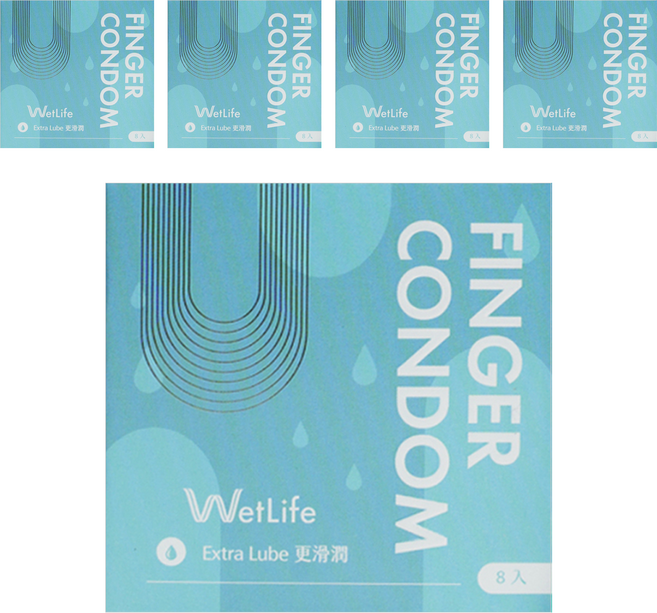 WetLife 指用保險套 指險套 指交套 Finder Condom, 8個裝, 5盒