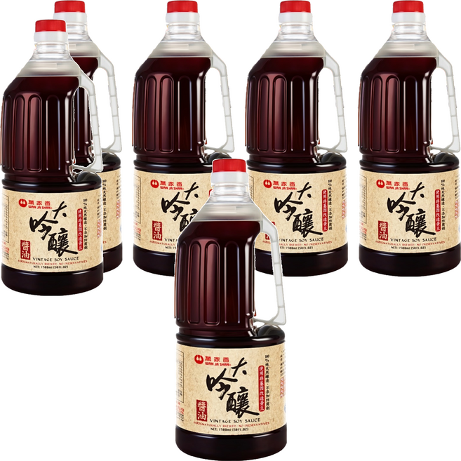 萬家香 大吟釀醬油, 1.5L, 6瓶