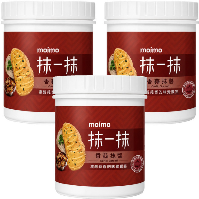 moimo 抹一抹 香蒜抹醬, 800g, 3罐