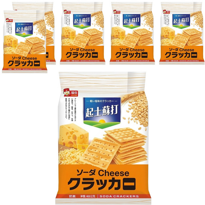 RIH RIH WANG 日日旺 起士蘇打餅乾 奶素, 400g, 6包