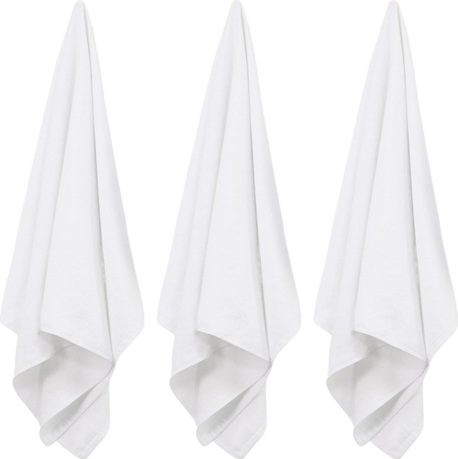 AMENITY TOWEL 30支純棉浴巾 350g 白色, 3條
