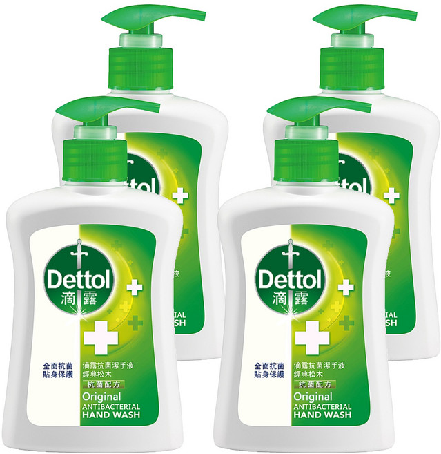 Dettol 滴露 潔手液 經典松木清香, 250ml, 4件