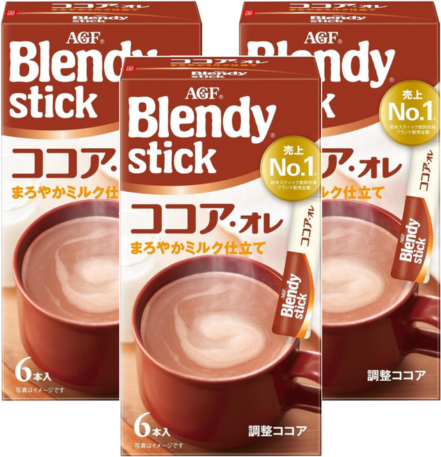 AGF Blendy 6本可可歐蕾, 9.9g, 6條, 3盒