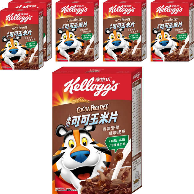 Kellogg's 家樂氏 FROSTIES 東尼玉米片 可可口味, 300g, 6盒