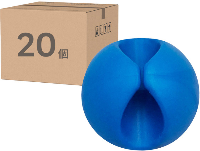 多色單孔集線器/理線器 20個, 1組, 藍色