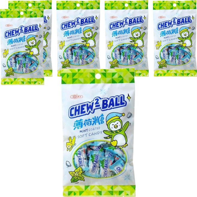惠香食品 薄荷糖, 110g, 6包