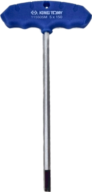 KING TONY 金統立 專業級工具T把六角扳手 KT115505MR H5.0mm, 1個