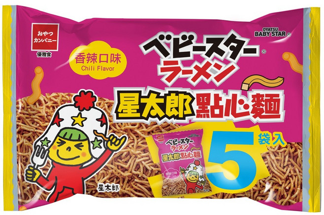OYATSU 優雅食 BABY STAR 星太郎 點心麵 中香辣分享包 36g x 5入, 180g, 1袋