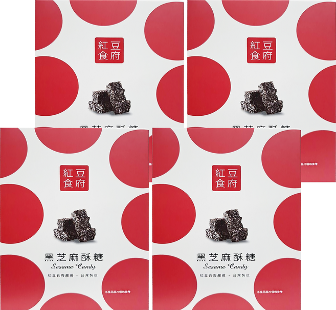 紅豆食府 黑芝麻酥糖, 100g, 4盒