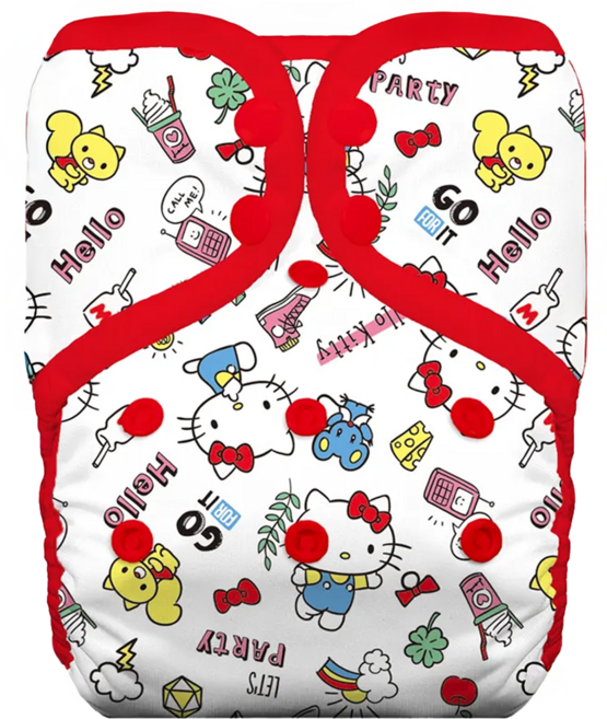 THiRSTiES 游泳尿布褲 SANRIO聯名款 Hello Kitty My Friends 0-9個月, S, 1件