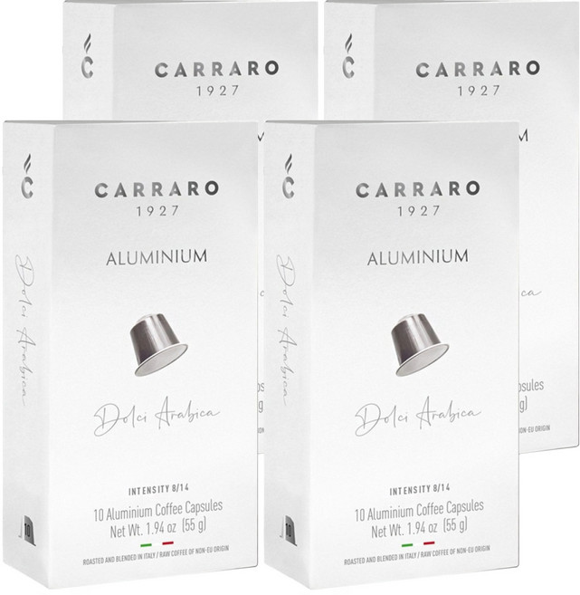 CARRARO 阿拉比卡 DOLCI ARABICA 咖啡膠囊 適用Nespresso Original 膠囊咖啡機, 5.5g, 10個, 4盒